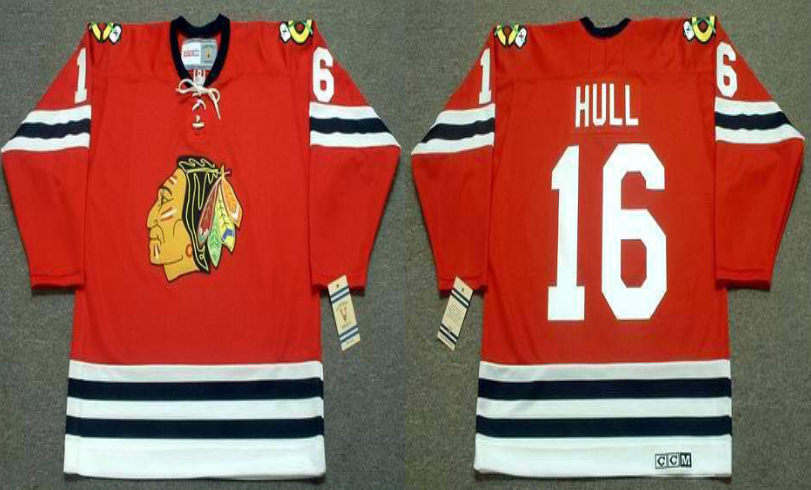 2019 Men Chicago Blackhawks #16 Hull red CCM NHL jerseys